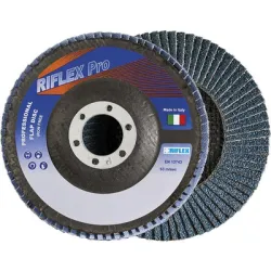 Диск Fervi ламелен от шкурка за шлайфане на метал и неръждаема стомана 125х22.23 мм, P60, Riflex Classic