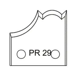 Нож Dena профилен за универсална фрезова глава 40х4 мм, PR29