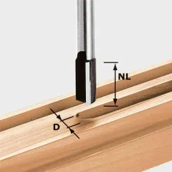 Фрезер Festool за дърво профилен за нут ф 20х30/65 мм, ф 8 мм