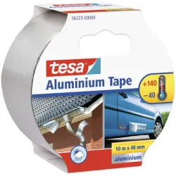 Лента Tesa ремонтна самозалепваща се алуминиева, 48 мм, 10 м, сребърна, 56223 Лента Tesa ремонтна самозалепваща се алуминиева, 48 мм, 10 м, сребърна, 56223