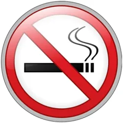 Знак Totem лепенка забранителен Забранено е пушенето ф 150 мм Знак Totem лепенка забранителен Забранено е пушенето ф 150 мм