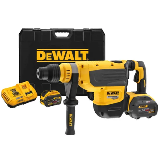 Перфоратор DeWALT акумулаторен  SDS-max, 54/18 V, 3/9 Ah, 13.3 J, DCH733X2