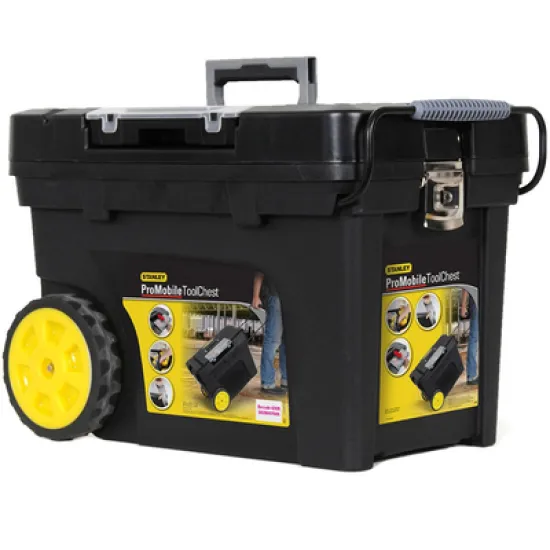 Куфар Stanley за инструменти пластмасов на колела 603х375х430 мм, черен, Pro Mobile Tool Chest