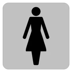 Табелка Totem за врата инокс WC жени Табелка Totem за врата инокс WC жени