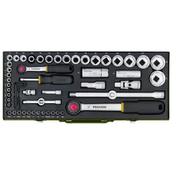 Гедоре комплект Proxxon  вложки с тресчотка и накрайници 55 бр., 4-32 мм х 1/2 - 1/4