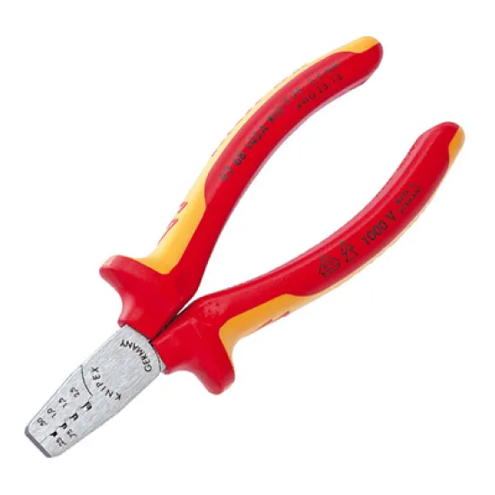 Клещи Knipex кербовъчни за кабелни накрайници 145 мм, 97 68 145 A Клещи Knipex кербовъчни за кабелни накрайници 145 мм, 97 68 145 A