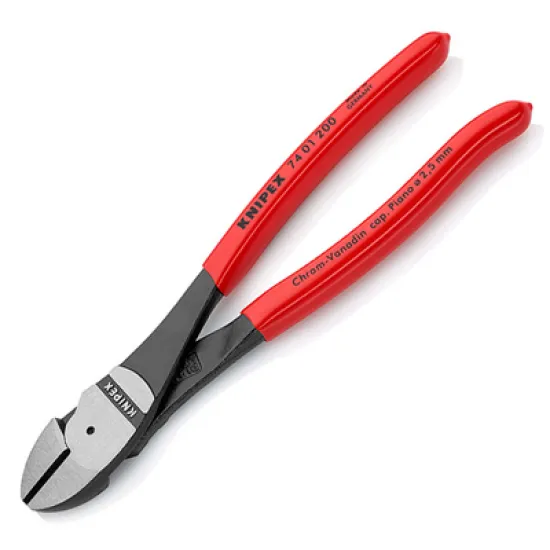 Клещи Knipex резачки странични усилени, с изолация 200 мм, 4.2 мм, 74 01 200