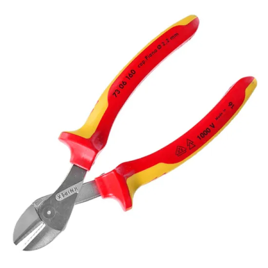 Клещи Knipex резачки странични усилени, с изолация 160 мм, 4.8 мм, X-Cut