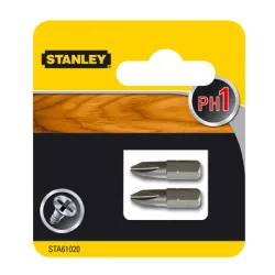 Накрайник бит Stanley PH Philips кръстат  2 бр., PH 1, 1/4, 25 мм, STA61020