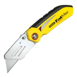 Нож Stanley макетен метален с трапецовидно острие сгъваем 170 мм, FatMax Нож Stanley макетен метален с трапецовидно острие сгъваем 170 мм, FatMax