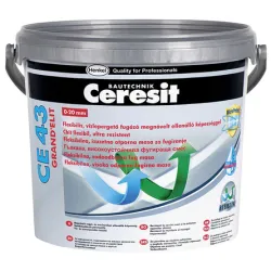Смес Ceresit фугираща за плочки гъвкава, високоустойчива 5 кг, сива, CE 43 Grand’Elit Смес Ceresit фугираща за плочки гъвкава, високоустойчива 5 кг, сива, CE 43 Grand’Elit