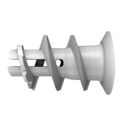 Дюбел Fischer пластмасов спираловиден за гипскартон ф 13х22 мм, GK