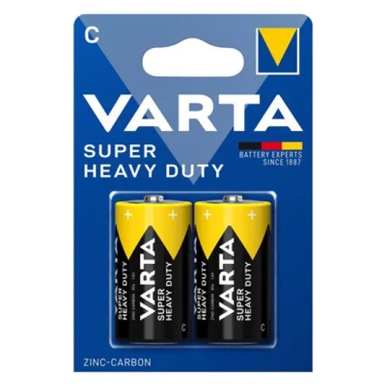 Батерия Varta кръгла цинкова  1.5 V, LR14/C, 2 бр., Super Heavy Duty