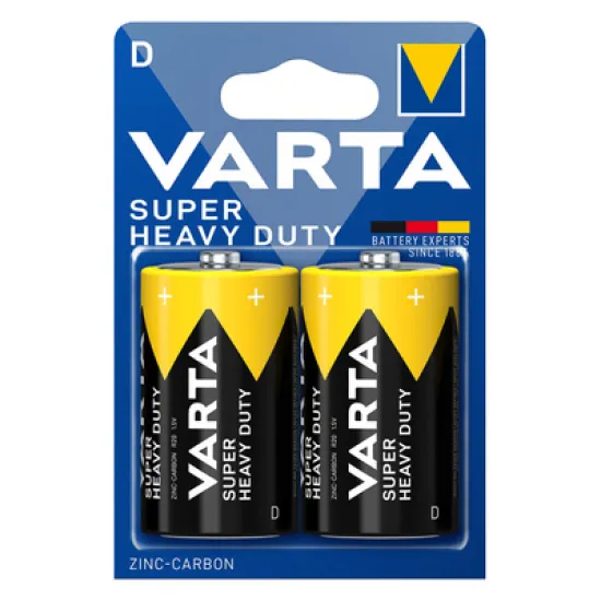 Батерия Varta кръгла цинкова  1.5 V, LR20/D, 2 бр., Super Heavy Duty