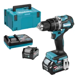 Акумулаторен винтоверт Makita ударен с 2 батерии и зарядно, 40 V, 2 Ah, 64 Nm, 1.5-13 мм HP002GA201 Акумулаторен винтоверт Makita ударен с 2 батерии и зарядно, 40 V, 2 Ah, 64 Nm, 1.5-13 мм HP002GA201