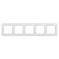 Декоративна рамка Schneider Electric за ключове и контакти пет модула   бяла, 370х85 мм Sedna