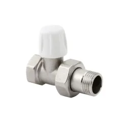 Вентил Icma радиаторен прав, секретен G1/2, резба М <> резба Ж