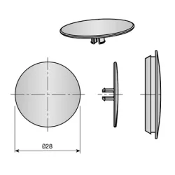 Капачка Indaux за мебелна сглобка ф 28 мм Капачка Indaux за мебелна сглобка ф 28 мм