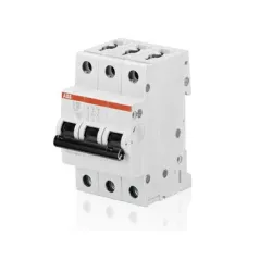 Прекъсвач ABB автоматичен триполюсен за DIN шина 50 A, 400 V, 6 kA, крива C, 3P, SH203-C50 Прекъсвач ABB автоматичен триполюсен за DIN шина 50 A, 400 V, 6 kA, крива C, 3P, SH203-C50