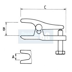 Универсална скоба за шарнири GAMA, 23 мм