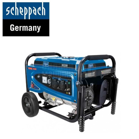 Монофазен бензинов генератор Scheppach SG3200, 2800 W, 15 л