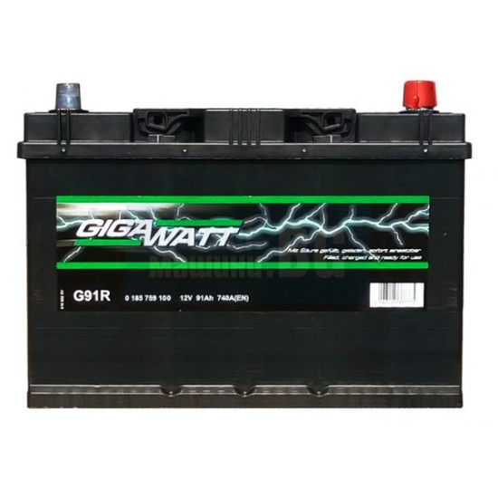 Акумулатор Bosch Gigawatt, 91 Ah JIS L+, 12 V