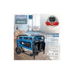 Монофазен бензинов генератор Scheppach SG3200, 2800 W, 15 л Монофазен бензинов генератор Scheppach SG3200, 2800 W, 15 л