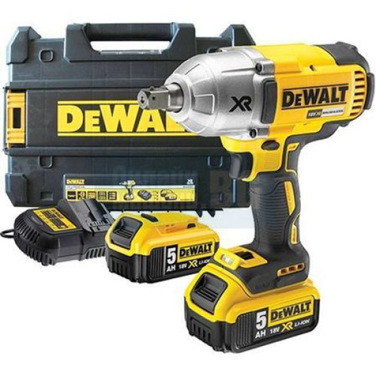 Акумулаторен ударен гайковерт DeWALT DCF899P2, 18 V, 950 Nm, с 2 батерии и зарядно