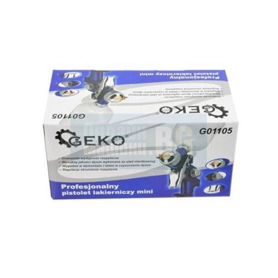 Професионален мини бояджийски пистолет HVLP GEKO G01105 /0.8 mm, 3 bar, 125 ml / Професионален мини бояджийски пистолет HVLP GEKO G01105 /0.8 mm, 3 bar, 125 ml /