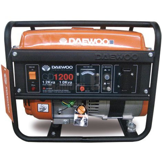 Бензинов безчетков монофазен генератор DAEWOO GD 1200 / ръчен старт, 1.0 kW, 4.8 л