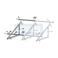 Продължение на базов комплект за плосък покрив Bosch FKF6-2T, за хоризонтален колектор Solar 7000 TF