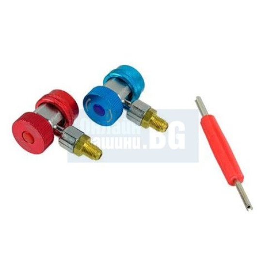 Комплект манометри за зареждане на фреон R410A, R134a, R404A GEKO G02670, блок за зареждане, проверка и тест на климатици Комплект манометри за зареждане на фреон R410A, R134a, R404A GEKO G02670, блок за зареждане, проверка и тест на климатици