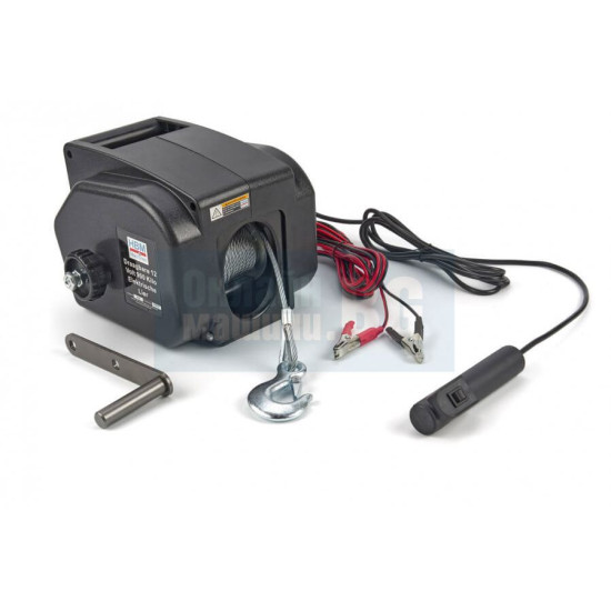 Eлектрическа лебедка HBM 9939, 12 V, 900 кг, 9 м