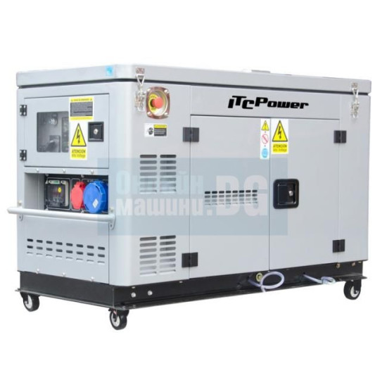 Дизелов мотогенератор трифазен / монофазен ITC Power DG 12000ХSE/Т, 12 к.с, 18 A (380V), 42 A (220V)