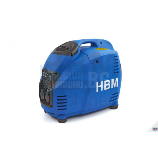 Инверторен монофазен бензинов генератор HBM 9066 / 2000 W,    	2 x 230 V,   1 x 12 V,  6A/